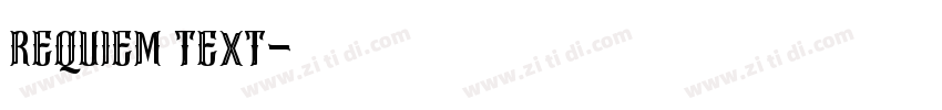 requiem text字体转换